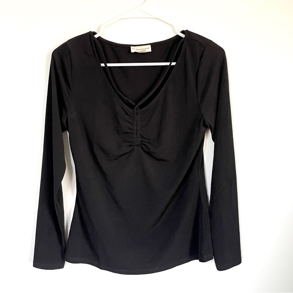 The General Good black long sleeve blouse